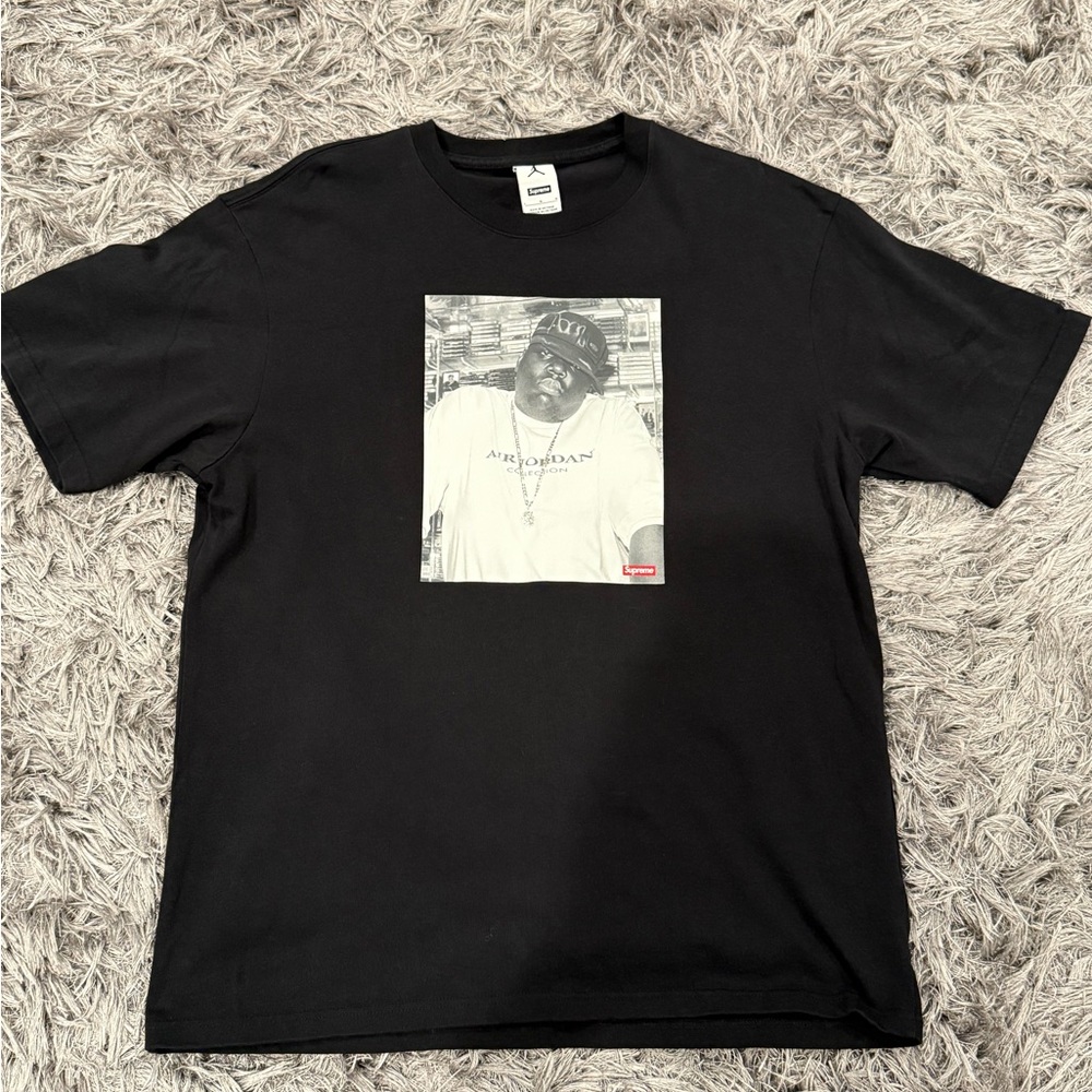 Supreme x Jordan Black Tee FW24. Mens Large